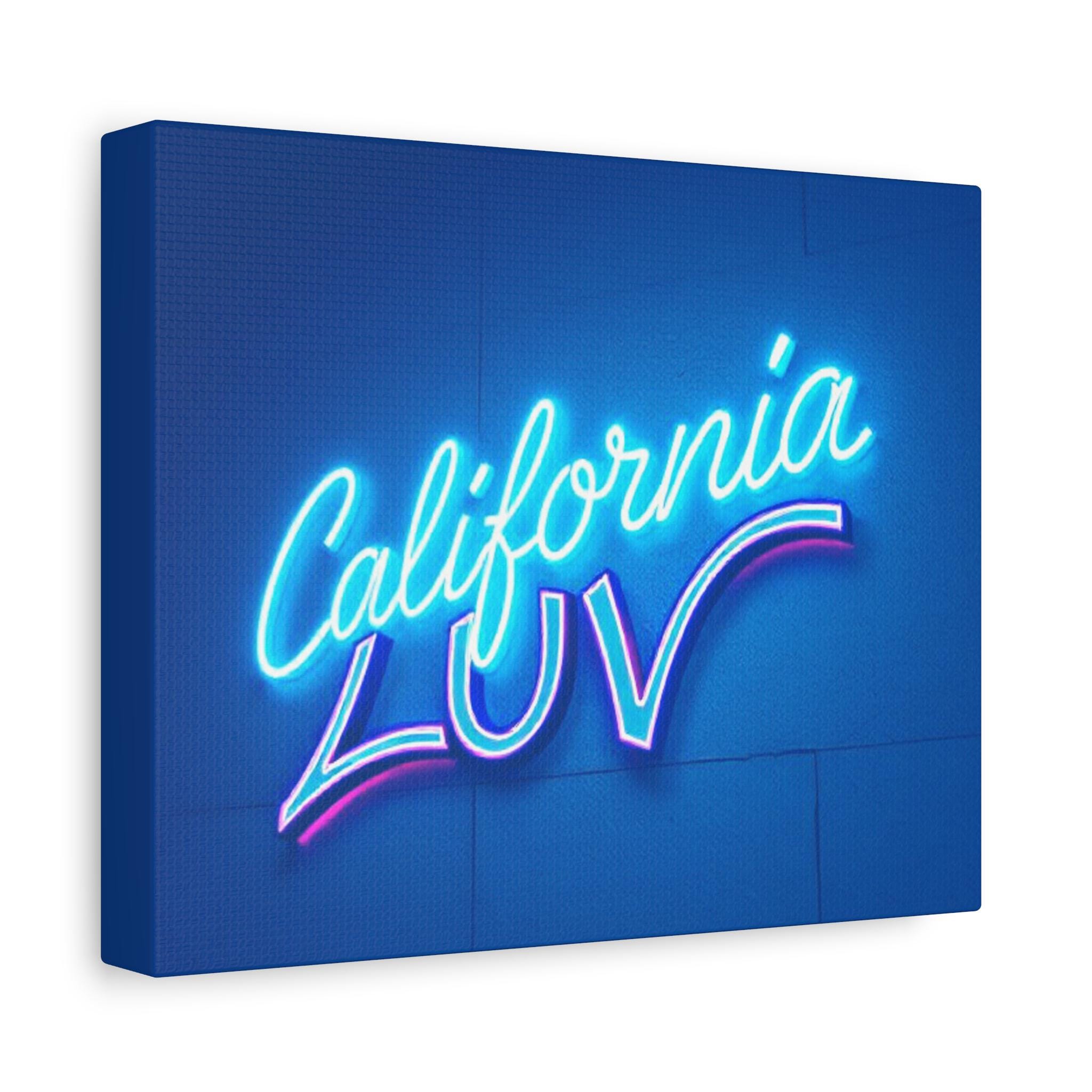 California Luv Neon Sign Canvas
