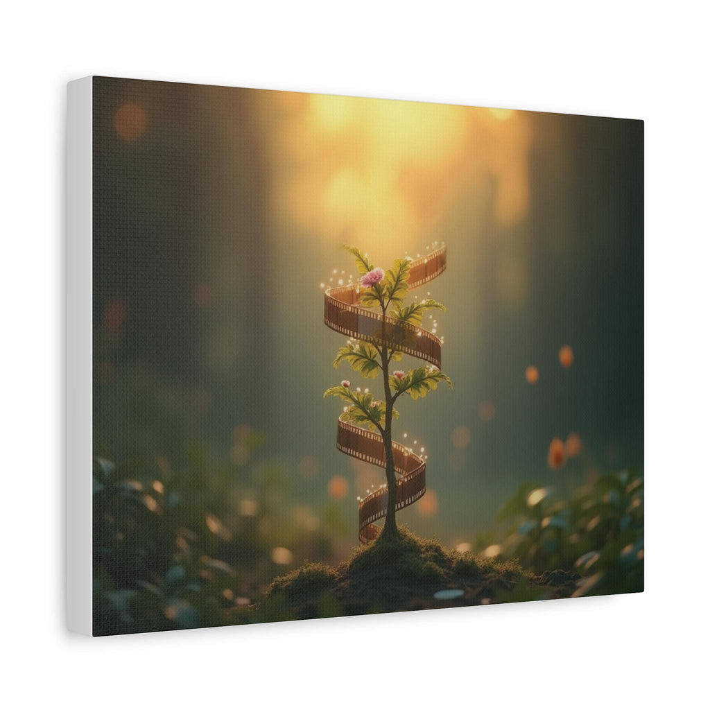 Film Reel Spiral Seedling Canvas