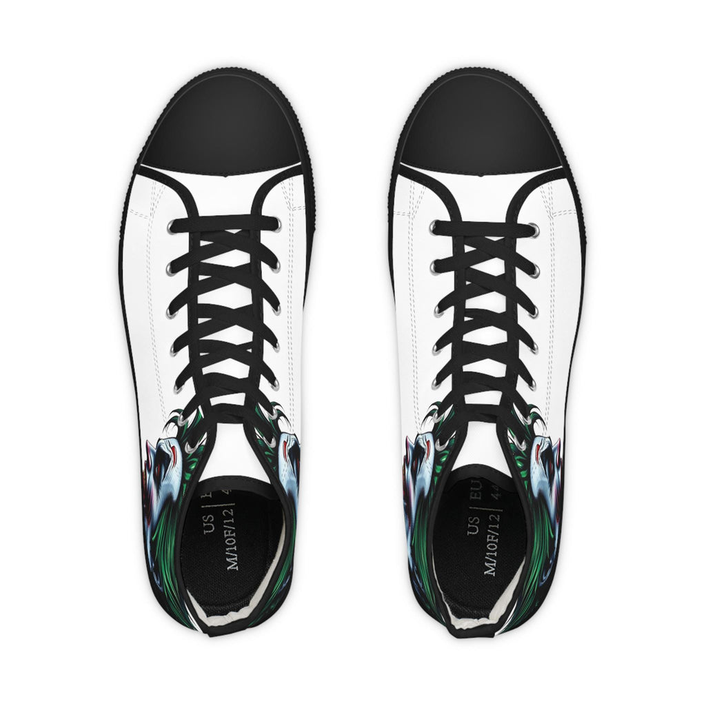 Joker Face Illustration High Top Sneakers | Clown Villain Artwork