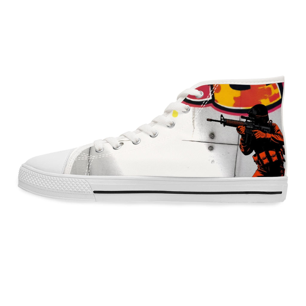 Graffiti Soldier High Top Sneakers | Women's Canvas Streetwear Shoes