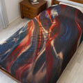 American Flag Wave blanket | Patriotic Stars Stripes Velveteen Plush