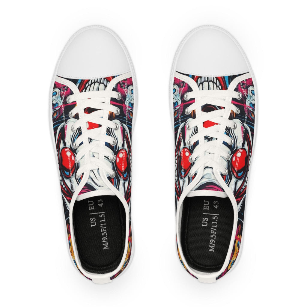 Scary Grinning Clown Sneakers | Low Top Sneakers