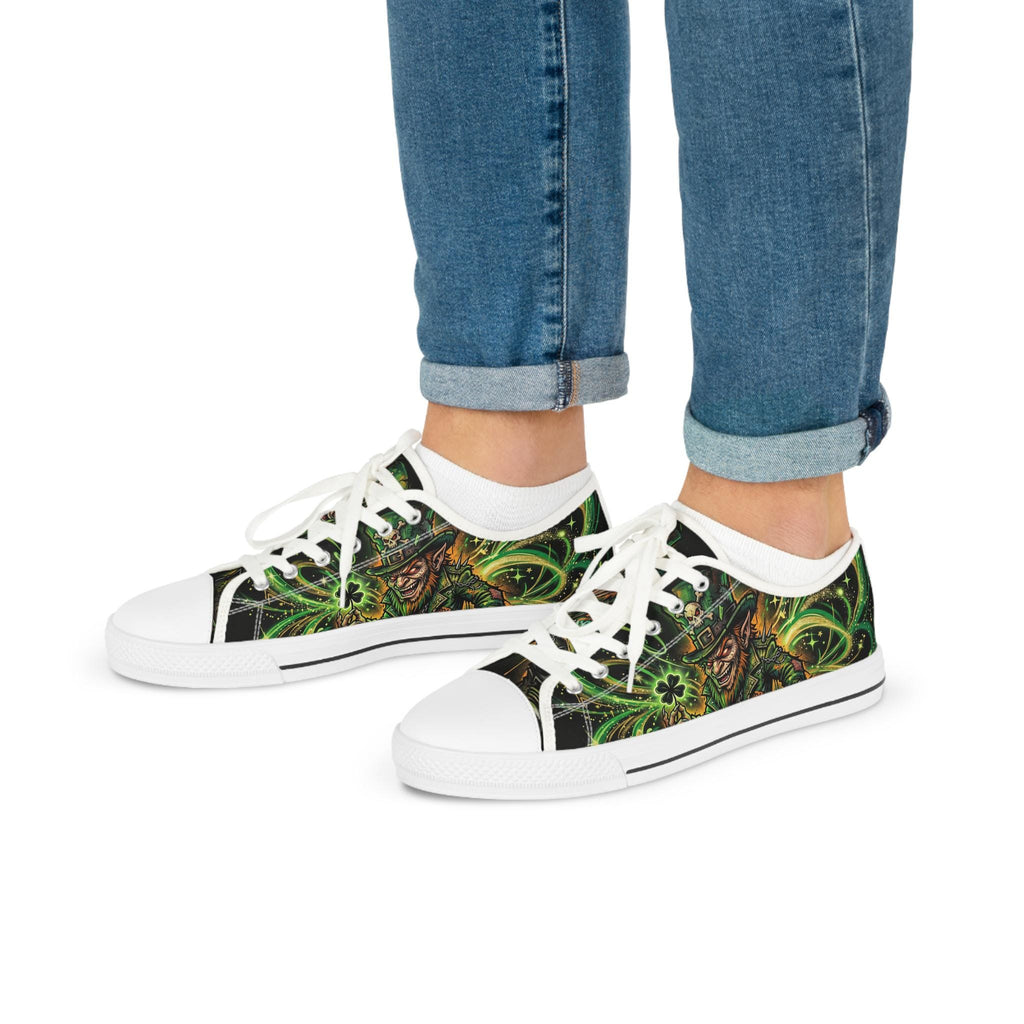 Leprechaun and Shamrock Sneakers | Low Top Shoes