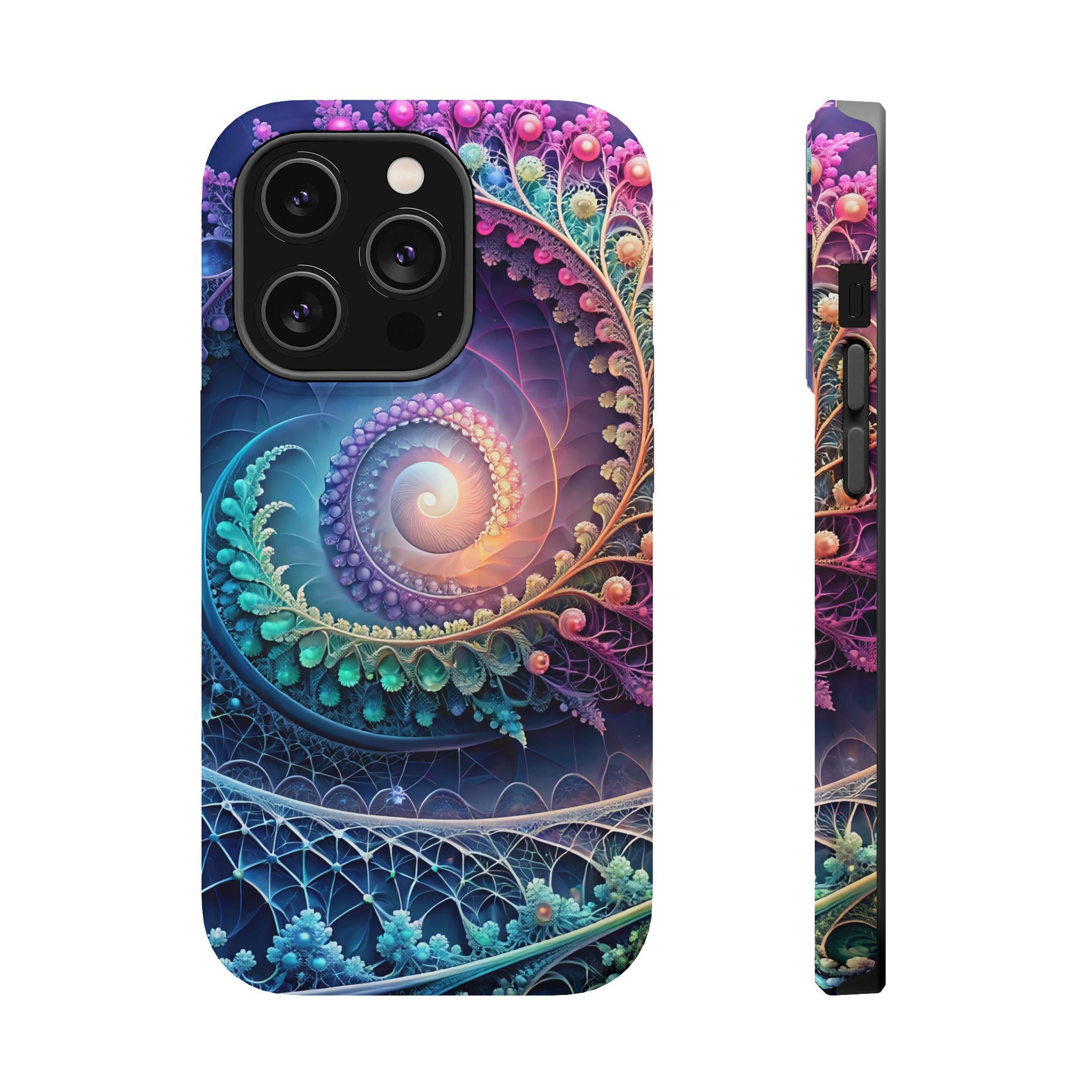 Colorful Fractal Spiral Phone Case | Magnetic Impact-Resistant Case