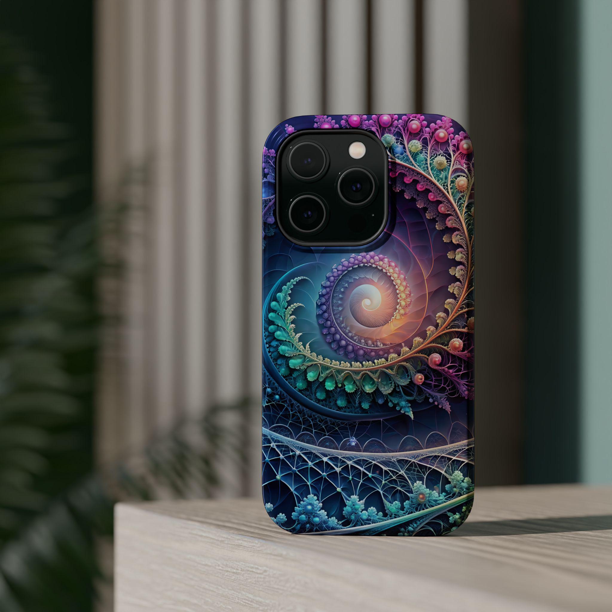 Colorful Fractal Spiral Phone Case | Magnetic Impact-Resistant Case