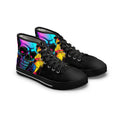 Neon Skull High Top Sneakers | Colorful Grunge Skate Shoes