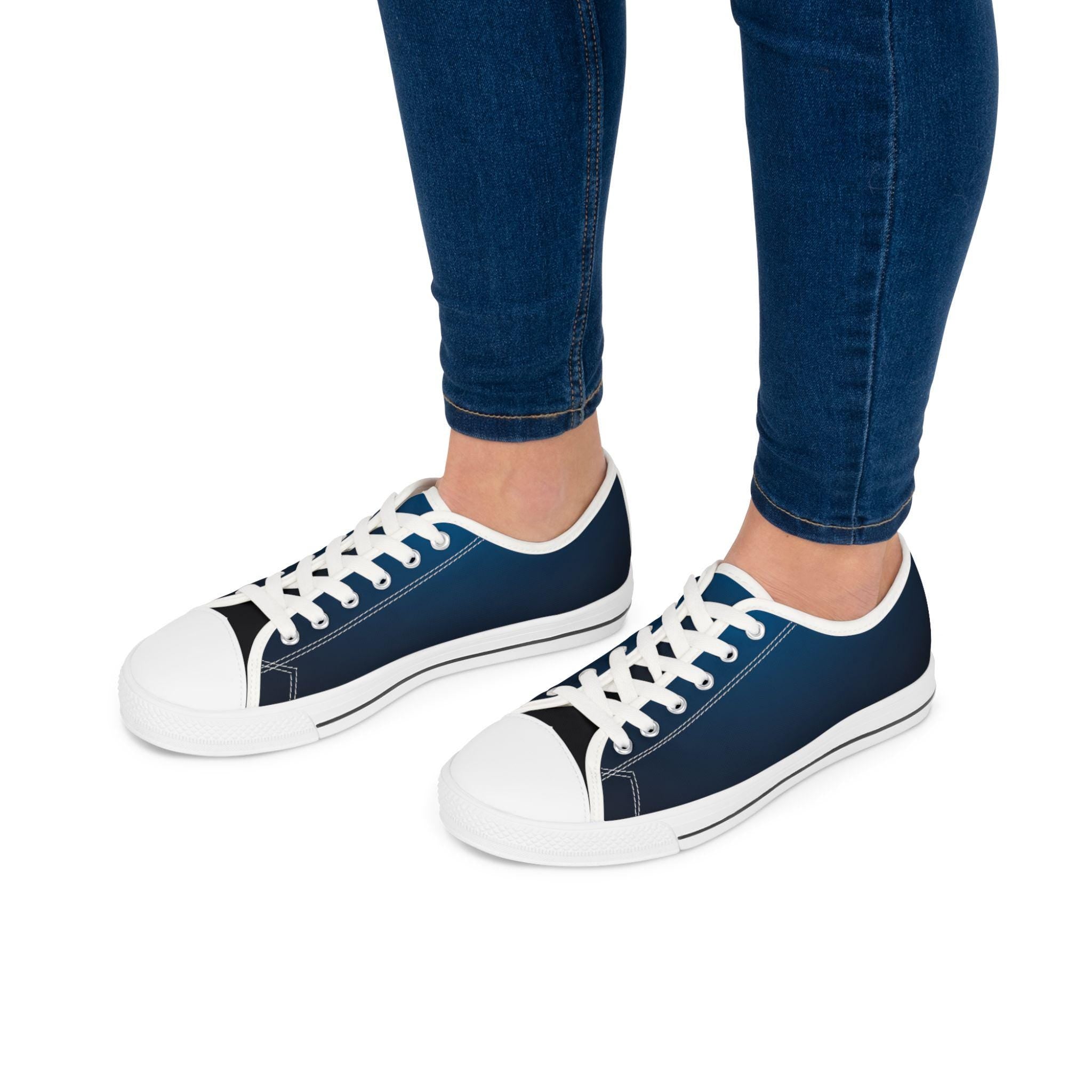 Blue Fade Low Top Sneakers | Canvas Casual Shoes