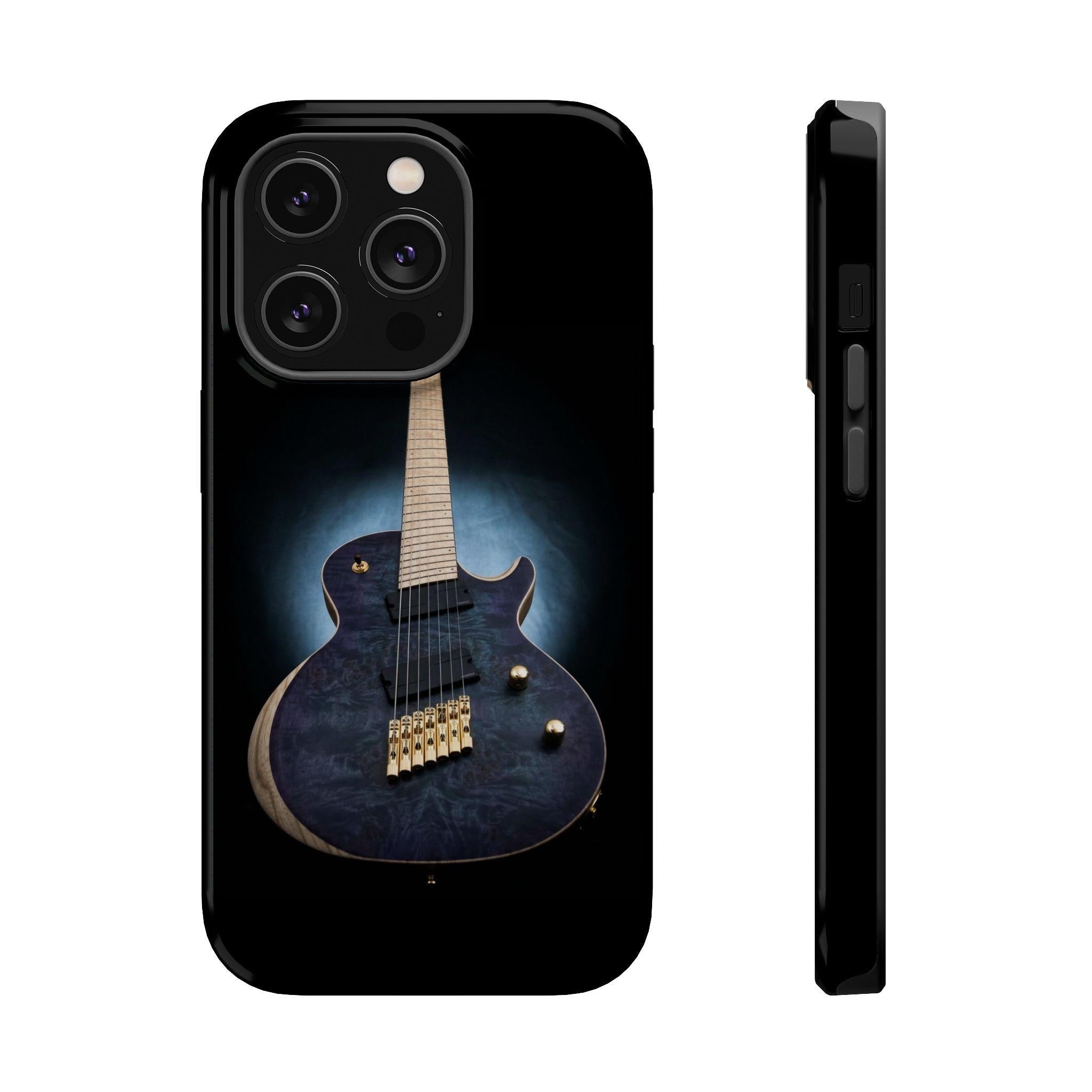 Les Paul Black Electric Guitar phone case | Magnetic Impact-Resistant Case