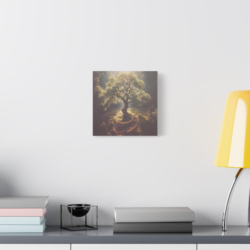 Enchanted Tree with Film Reel Spiral Canvas