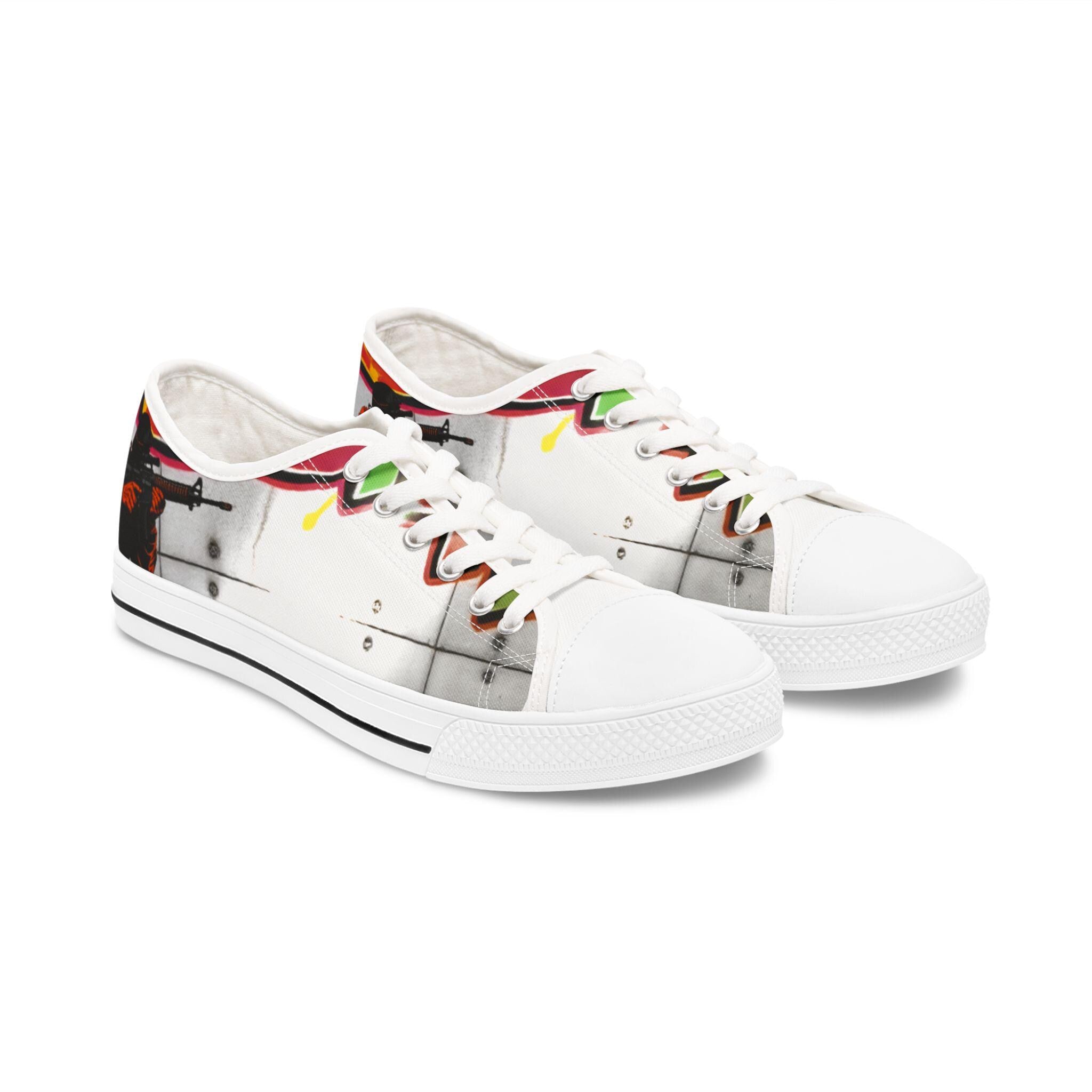 Colorful Graffiti Soldier Sneakers | Low Top Sneakers