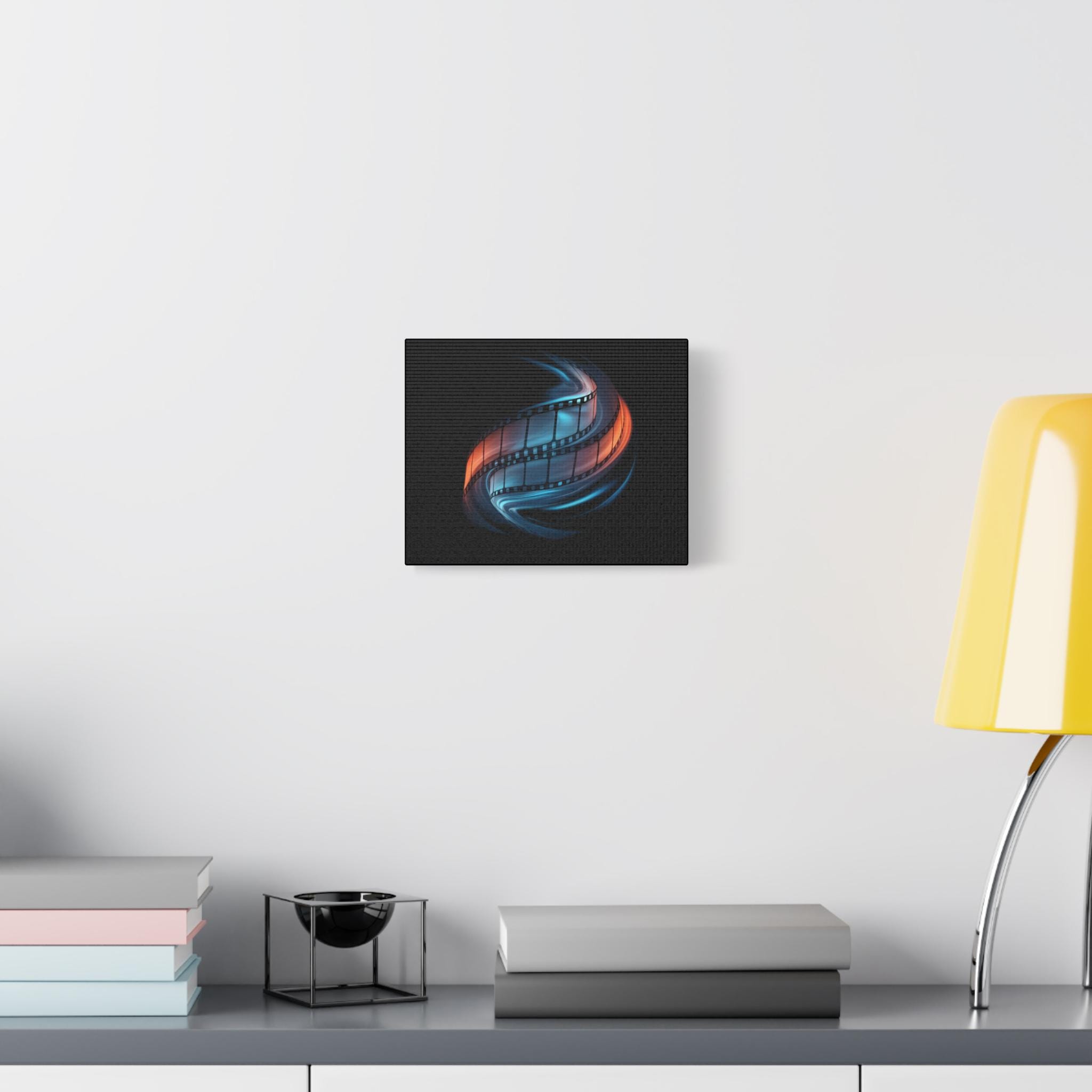 Retro Film Reel Artwork Canvas | Matte Stretched Wall Art