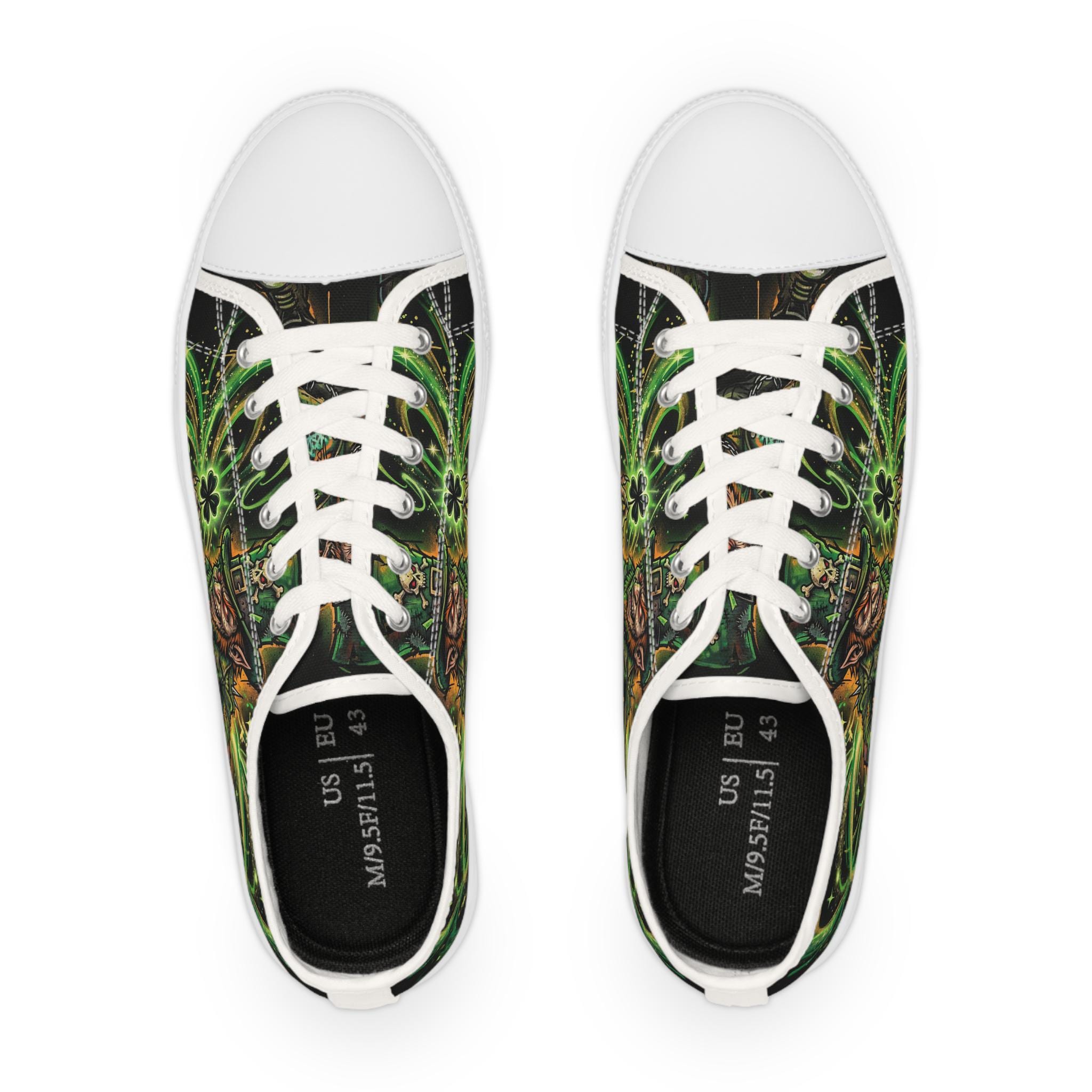 Leprechaun and Shamrock Sneakers | Low Top Shoes