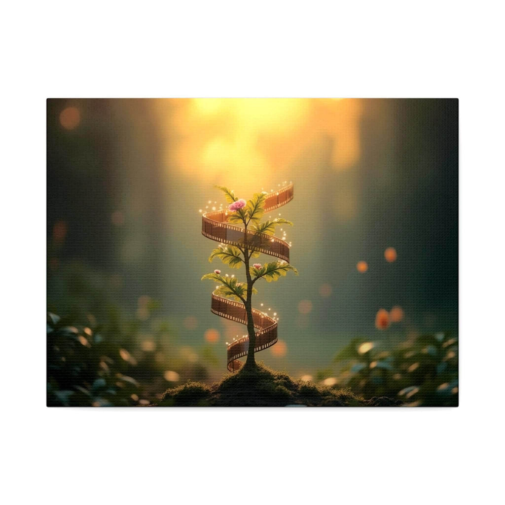Film Reel Spiral Seedling Canvas