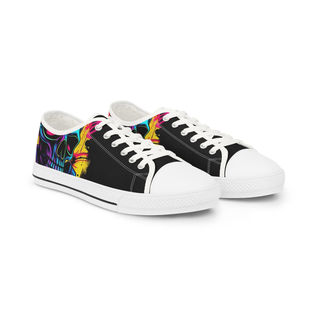 Neon Skull Sneakers | Low Top Shoes, Streetwear Art
