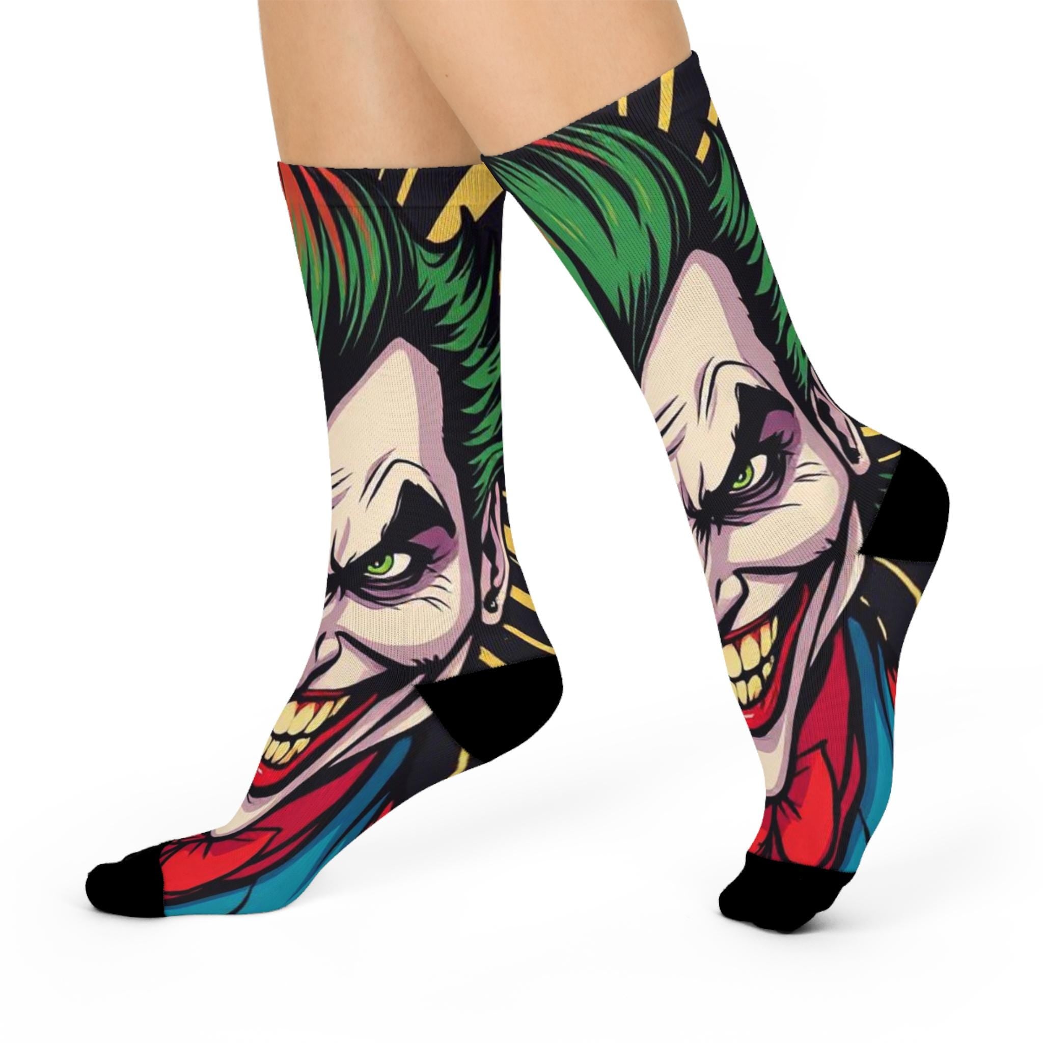 Smiling Joker Face socks | Crew Socks