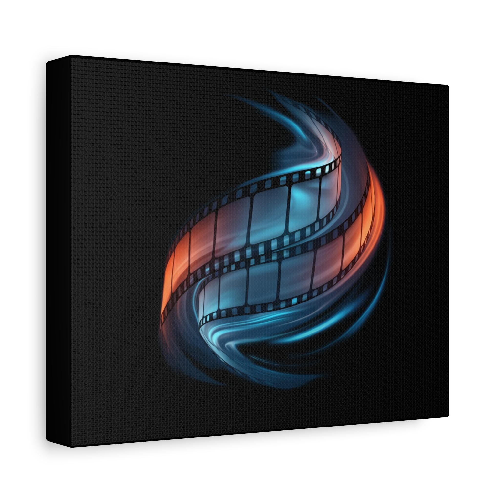 Retro Film Reel Artwork Canvas | Matte Stretched Wall Art