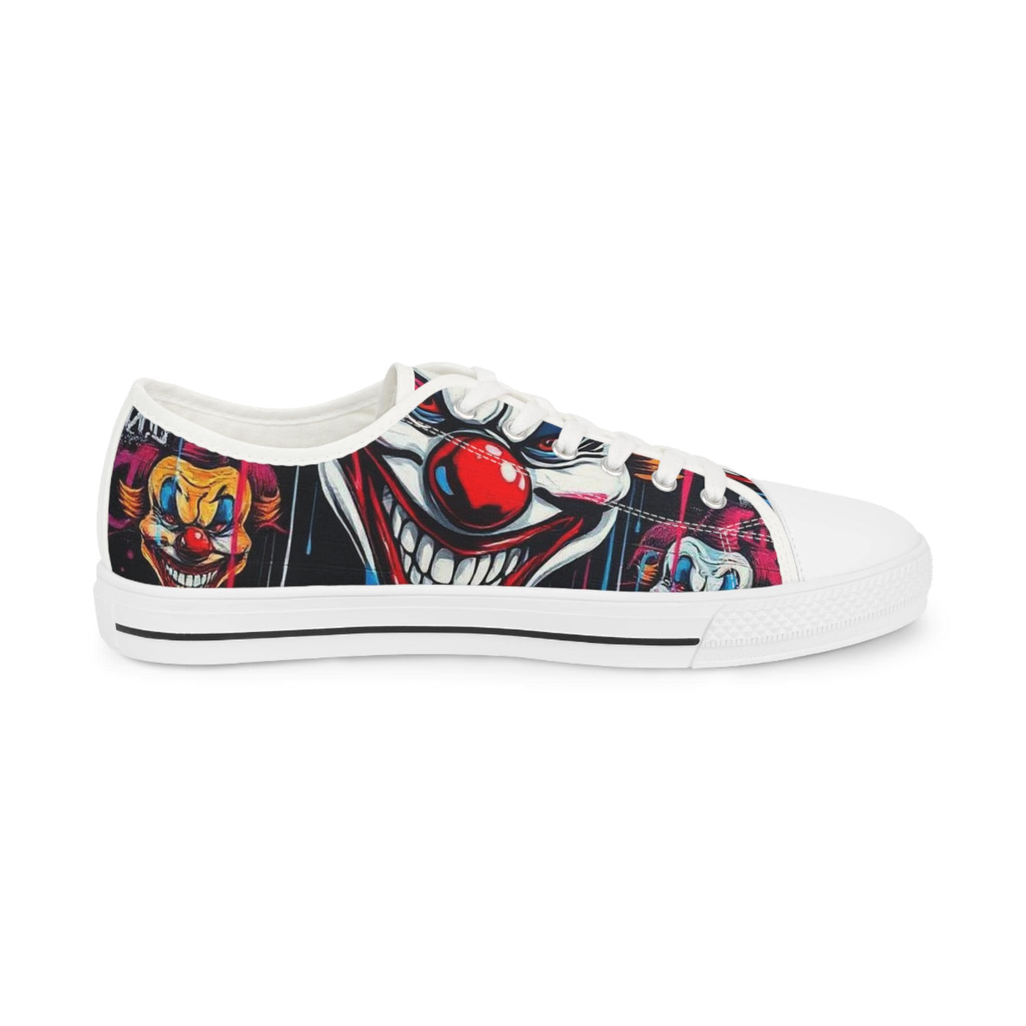 Scary Grinning Clown Sneakers | Low Top Sneakers