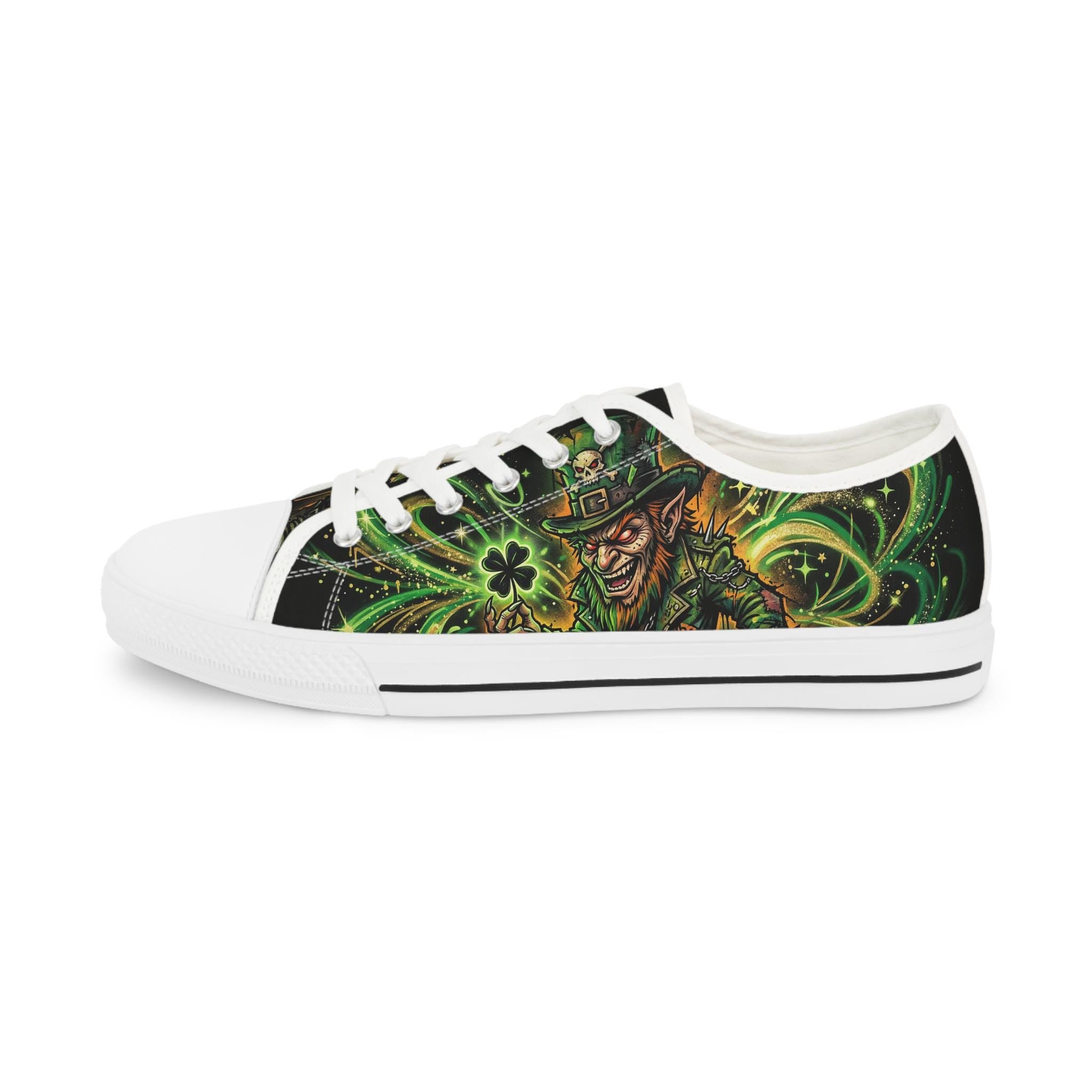 Leprechaun and Shamrock Sneakers | Low Top Shoes