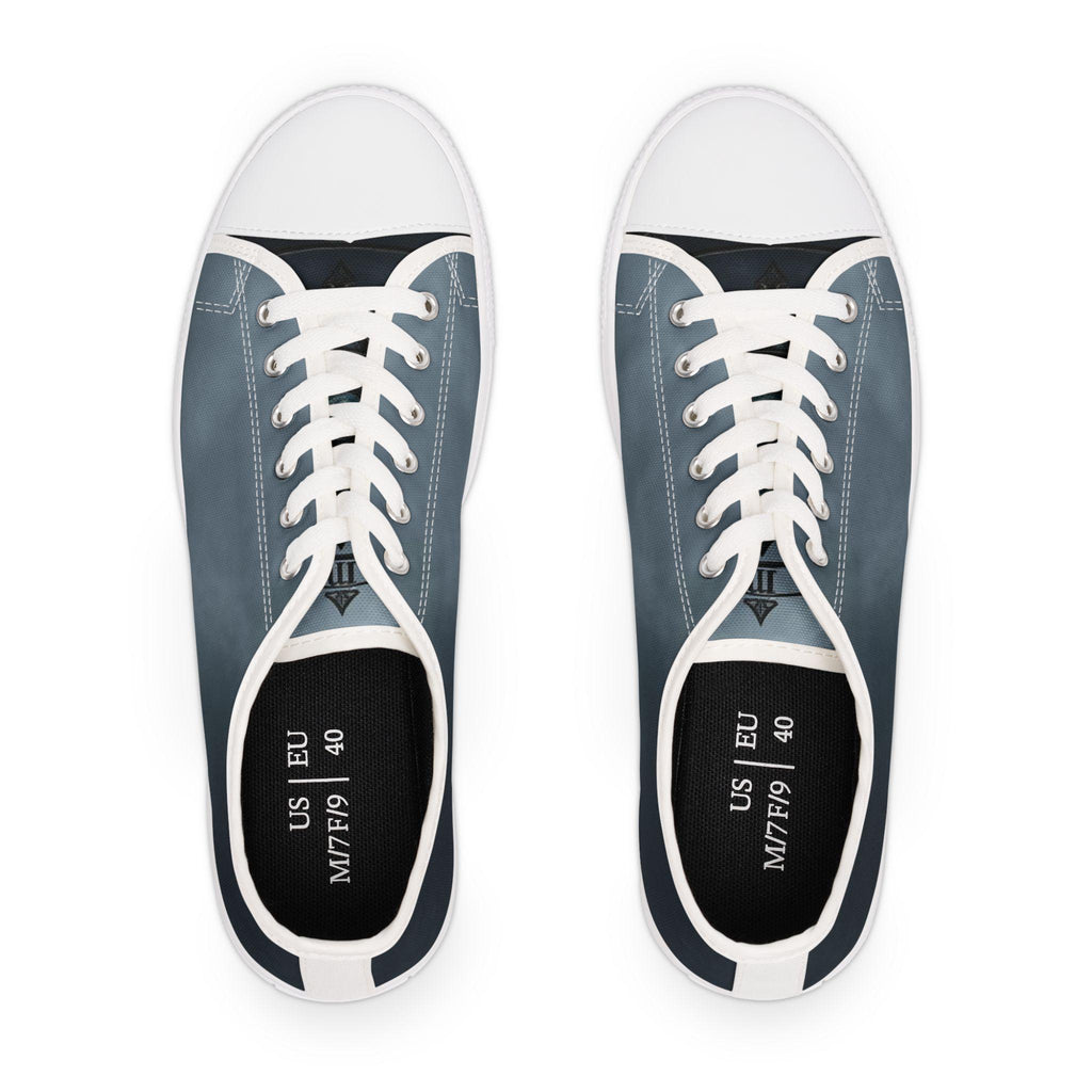 Classic Slate Ombre Women's Low Top Sneakers | Casual Canvas Shoes