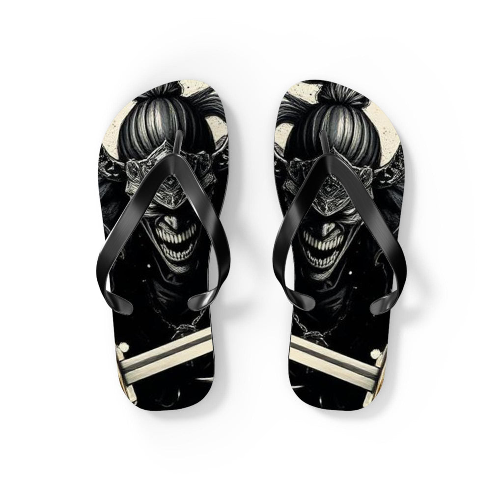 Creepy Clown Skull Flip Flops | Gothic Horror Summer Sandals