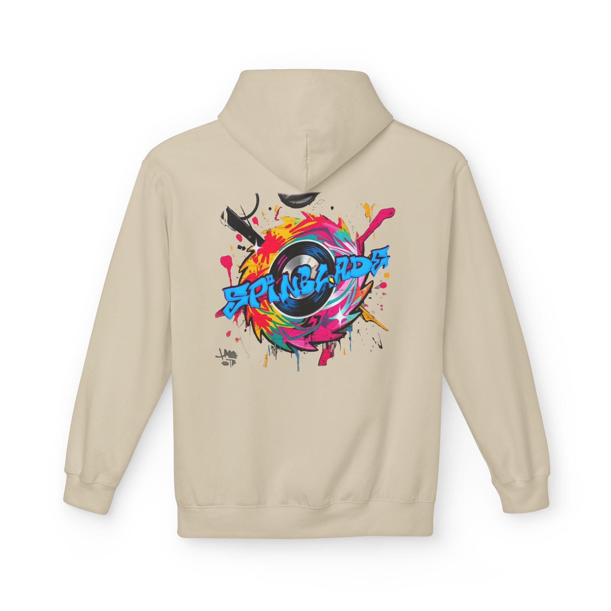 Spinblade Graffiti Saw Hoodie | Colorful DJ Record Streetwear
