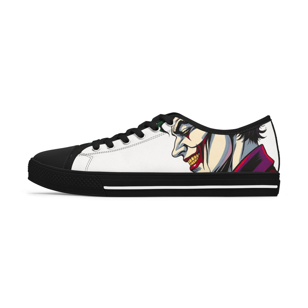 Joker Portrait Women's Low Top Sneakers | Comic Villain Art