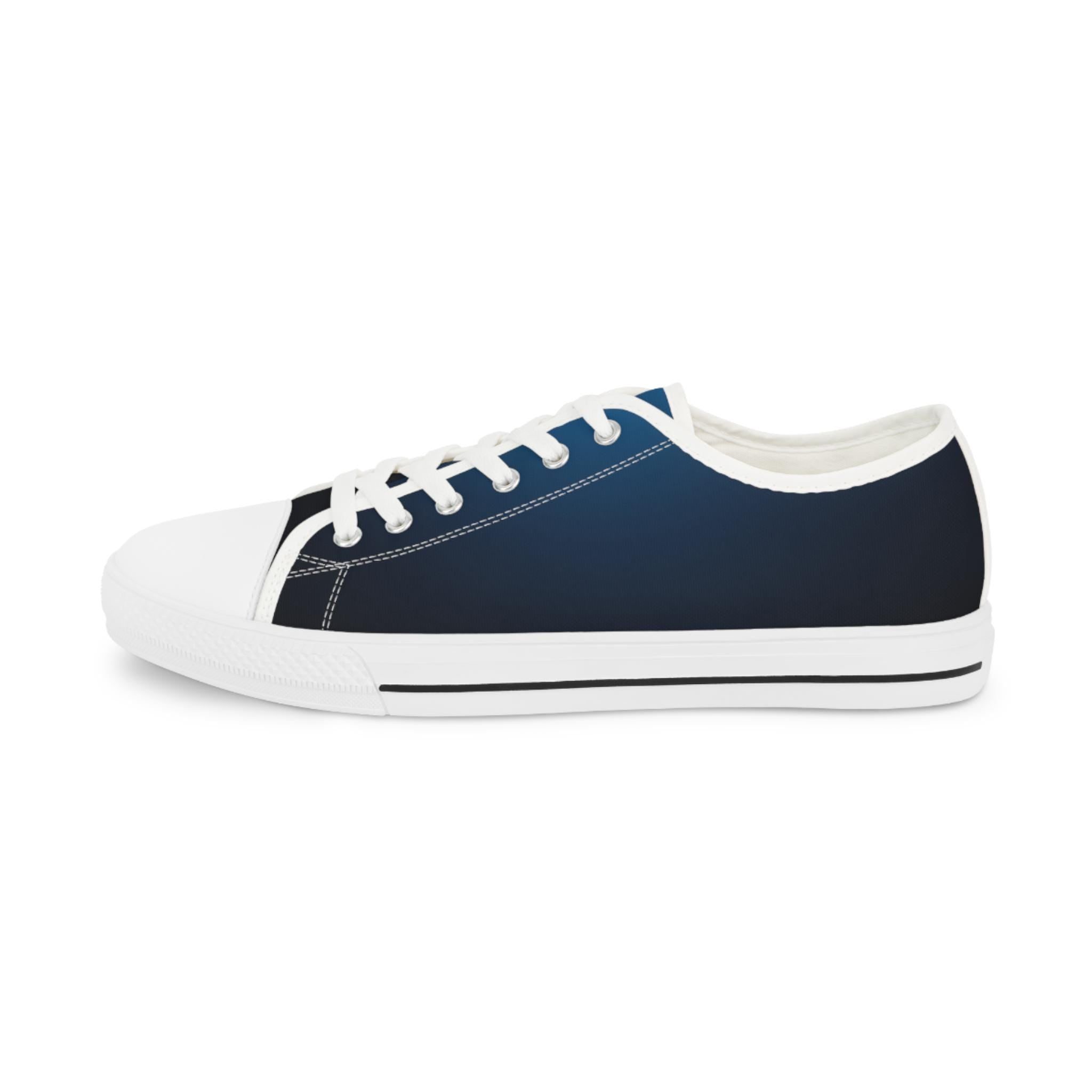 Blue Fade Low Top Sneakers | Casual Canvas Shoes, Lace-Up Trainers