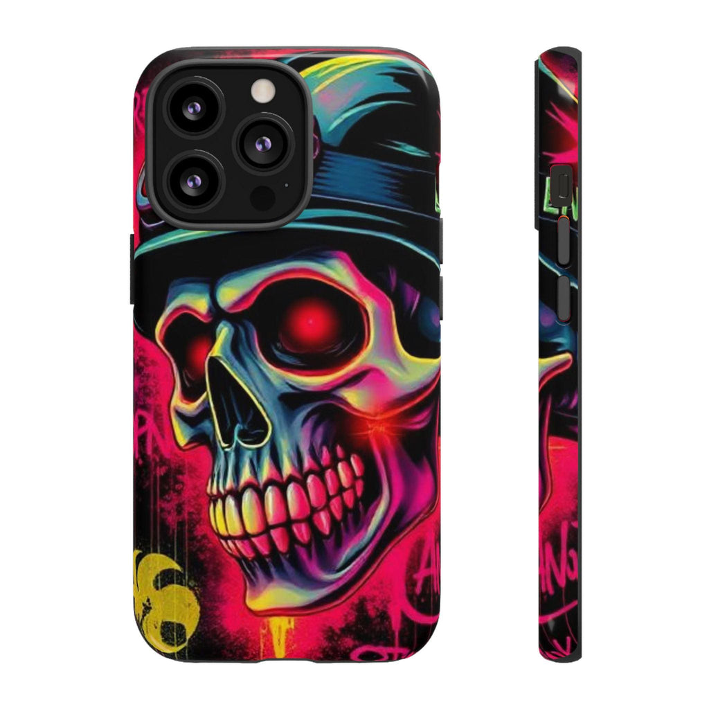 Glowing Red Soldier Skull with Hat phone case | Tough Cases