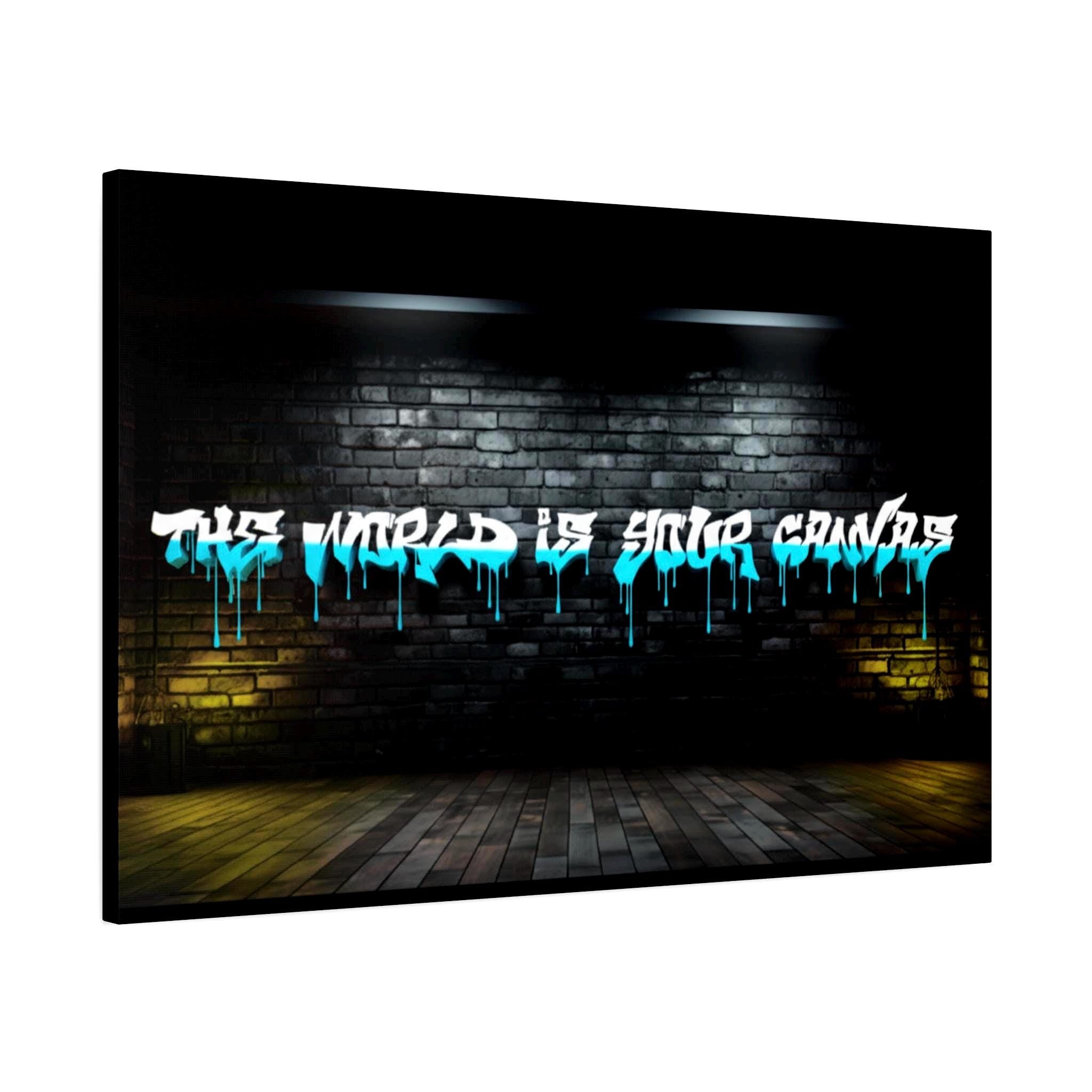 Graffiti "The World Is Yours" Matte Canvas