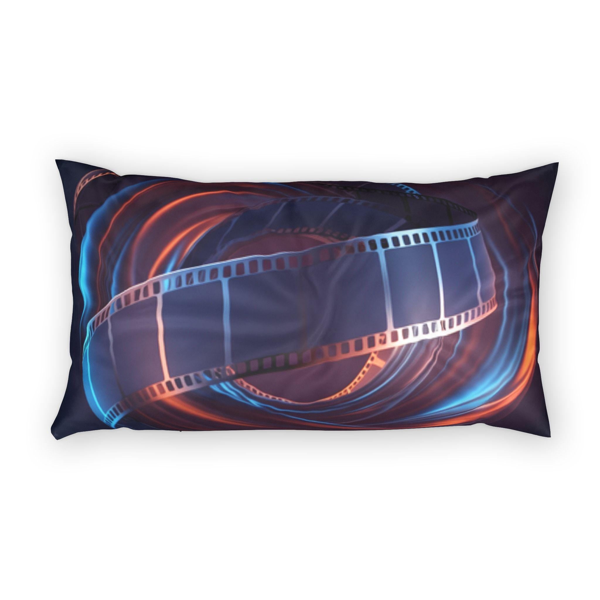 Neon Film Reel Pillow Sham | Movie Cinema Decorative Pillowcase