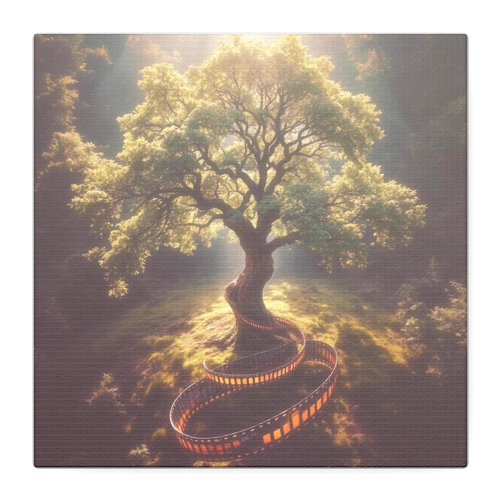 Enchanted Tree with Film Reel Spiral Canvas