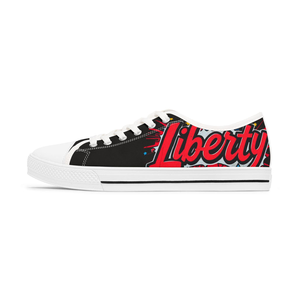 Liberty Script Sneakers | Low Top Sneakers, Retro Red Black Typography