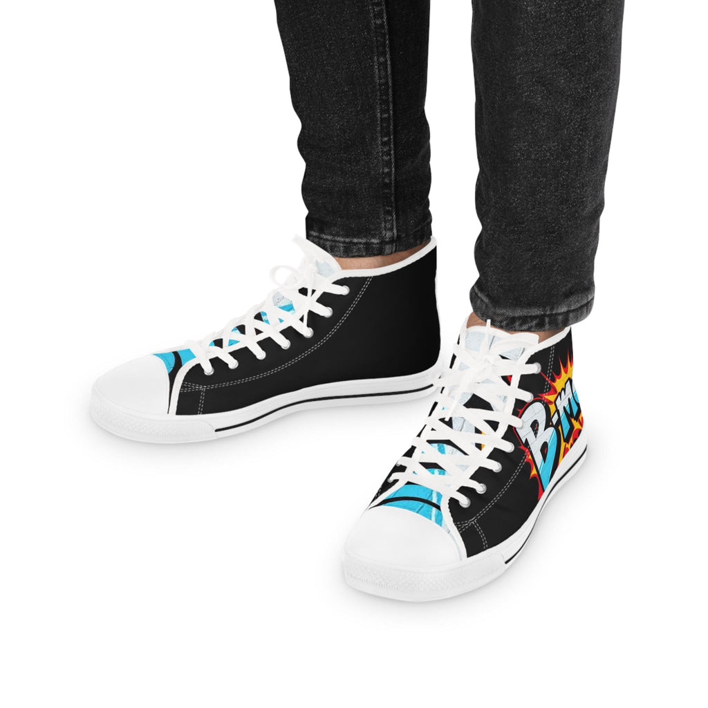 B'more Graphic High Top Sneakers | Retro Comic Flame Design