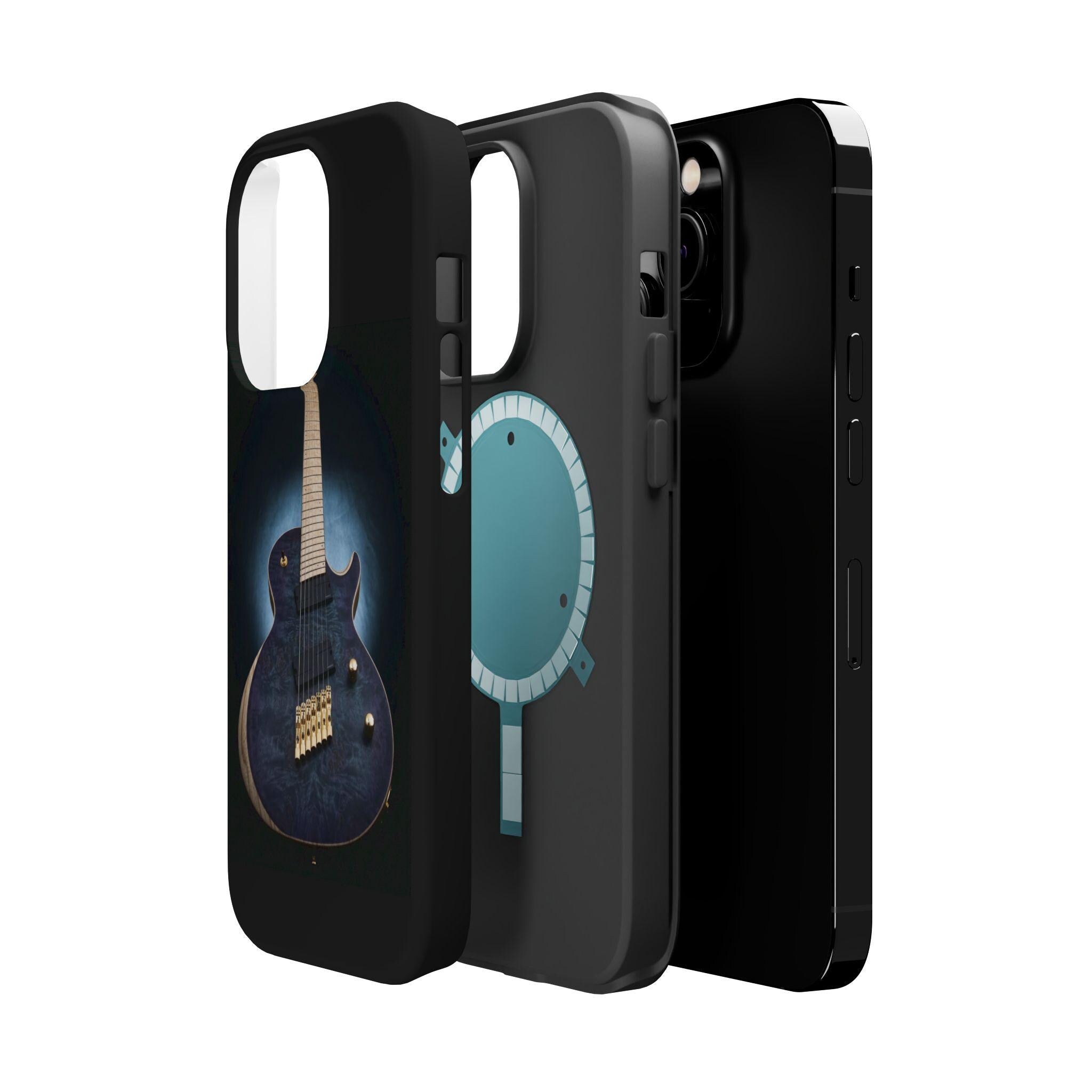Les Paul Black Electric Guitar phone case | Magnetic Impact-Resistant Case