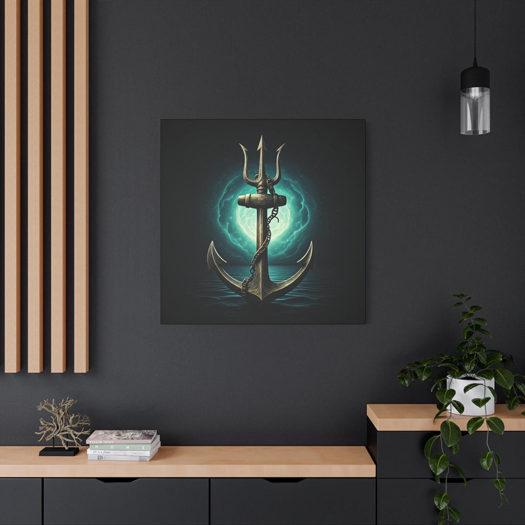 Anchor Trident Canvas | Matte Stretched Wall Art