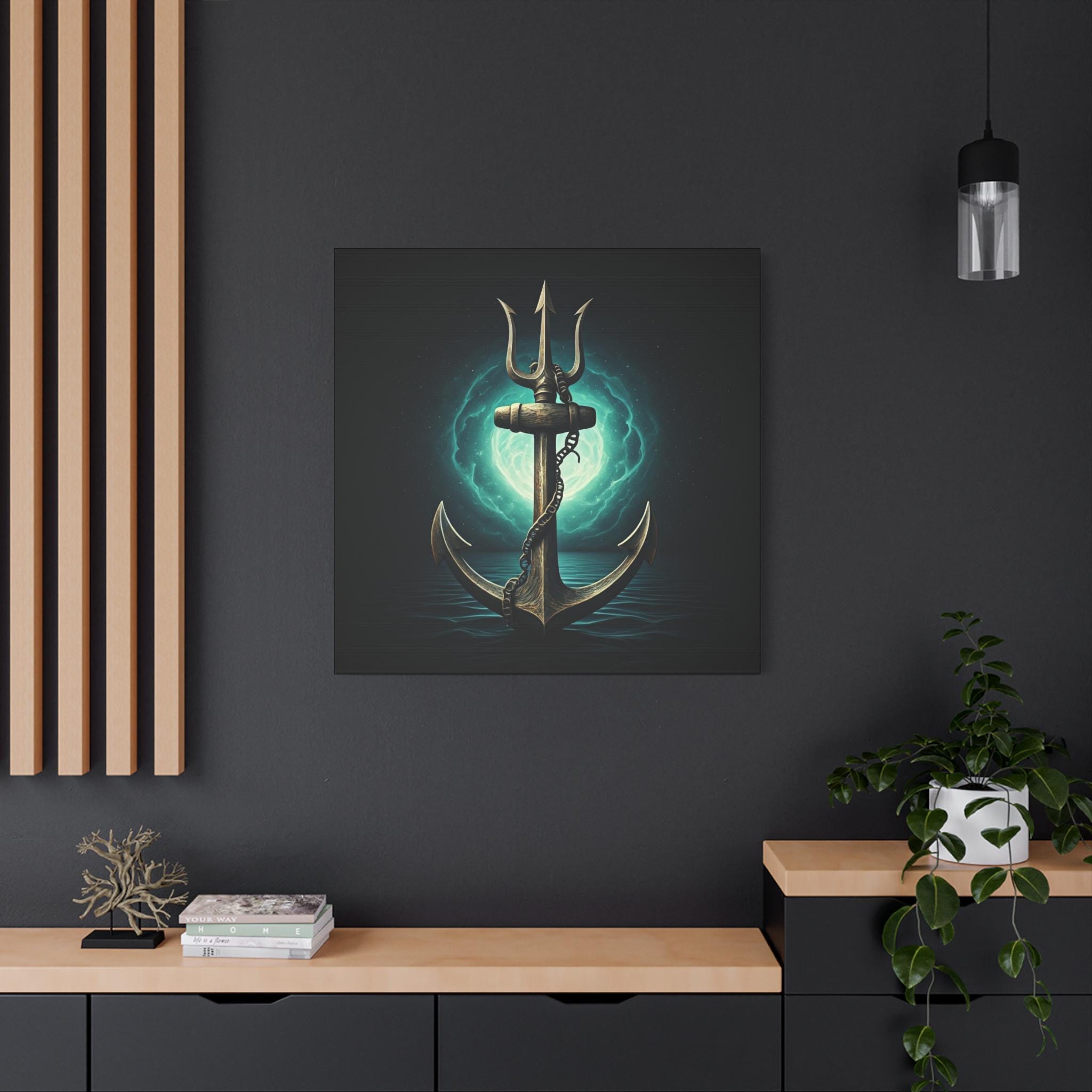 Anchor Trident Canvas | Matte Stretched Wall Art