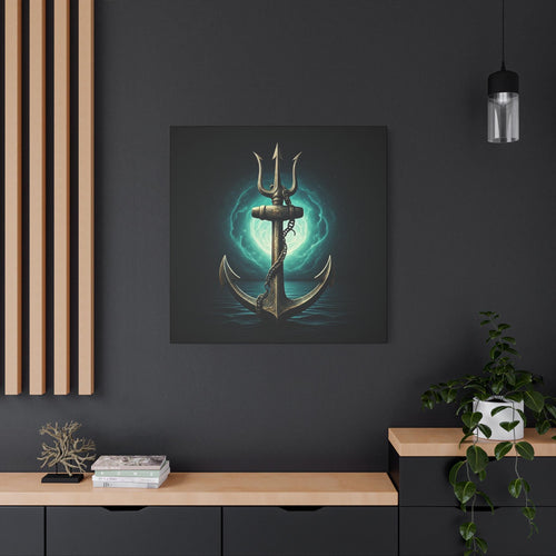 Anchor Trident Canvas | Matte Stretched Wall Art
