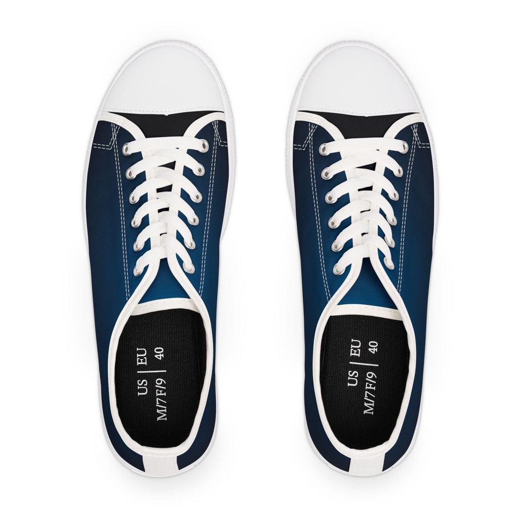 Blue Fade Low Top Sneakers | Canvas Casual Shoes