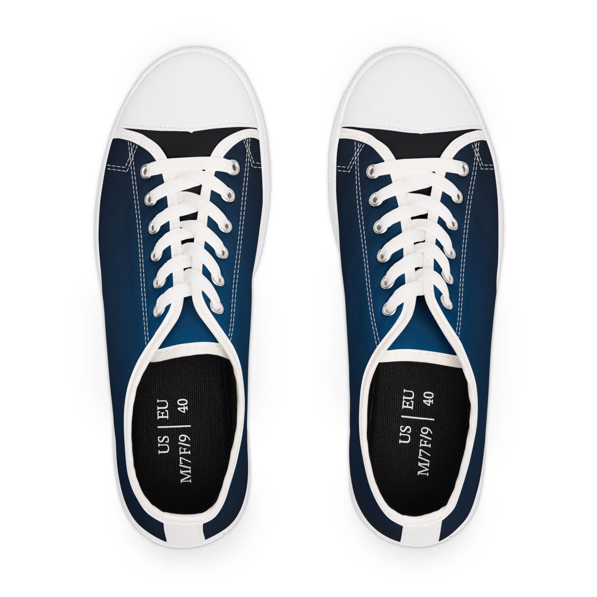 Blue Fade Low Top Sneakers | Canvas Casual Shoes