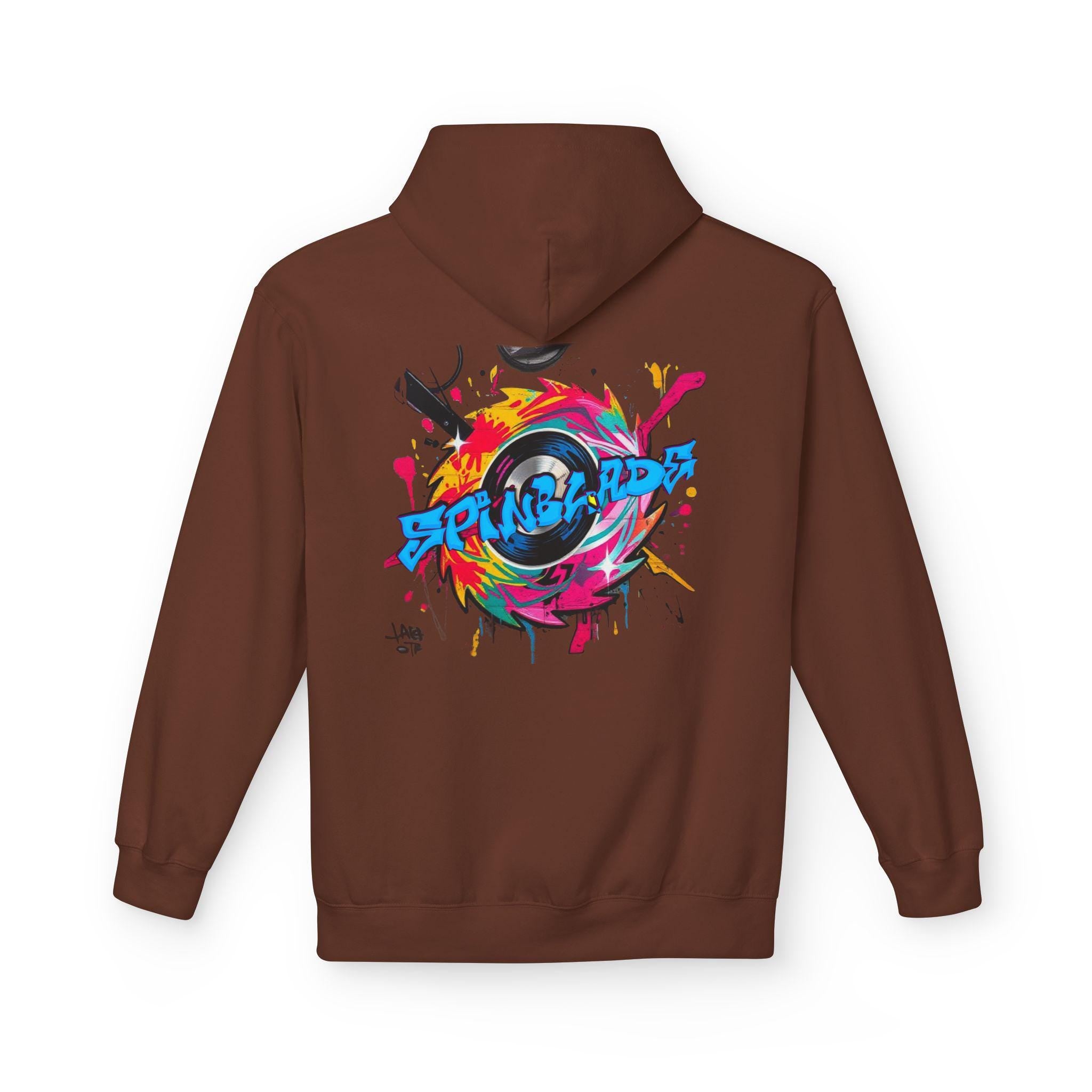Spinblade Graffiti Saw Hoodie | Colorful DJ Record Streetwear