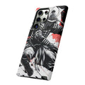 Samurai Warrior phone case | Black red ink splash, Japanese sword art