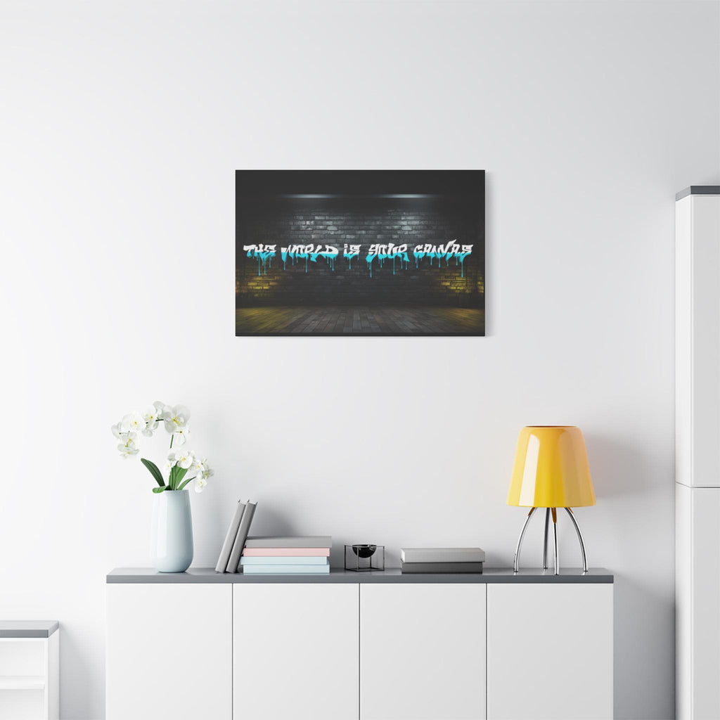Graffiti "The World Is Yours" Matte Canvas