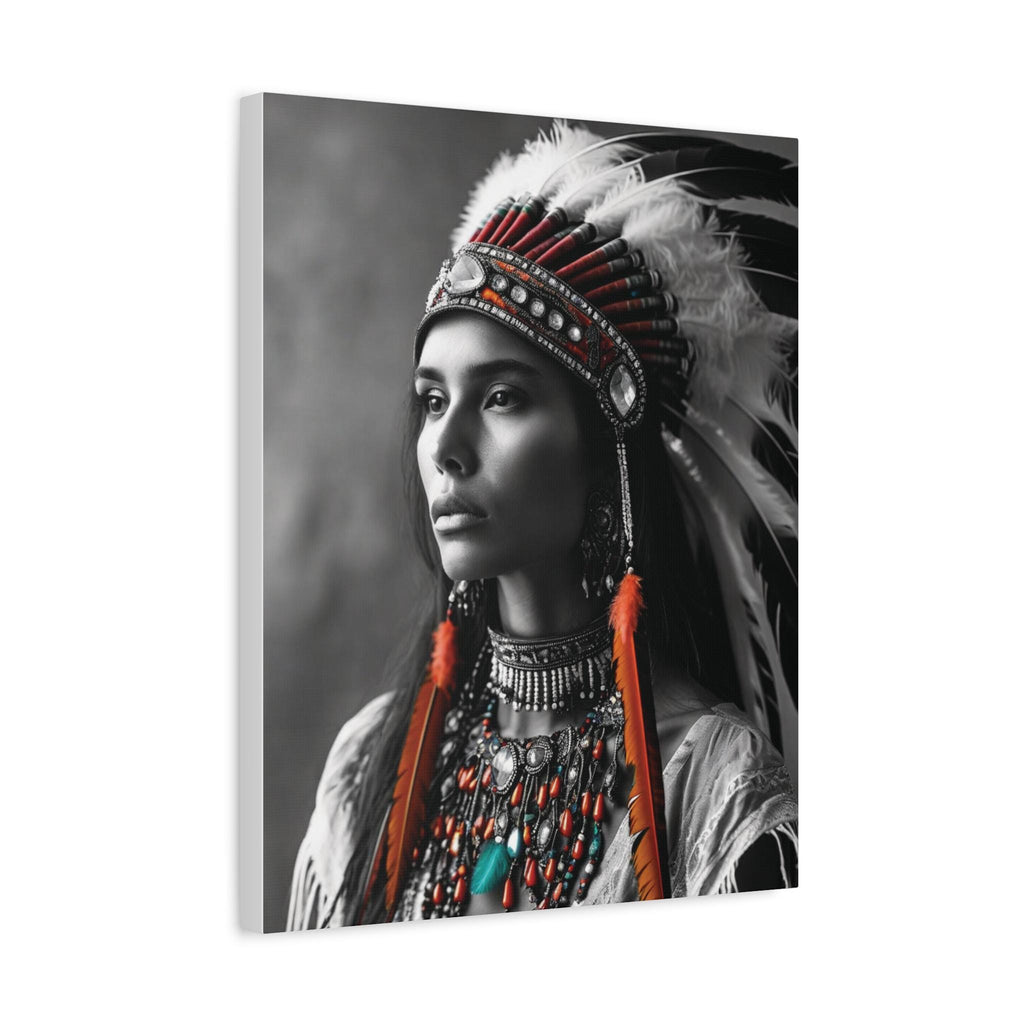 Native American Headdress Matte Canvas