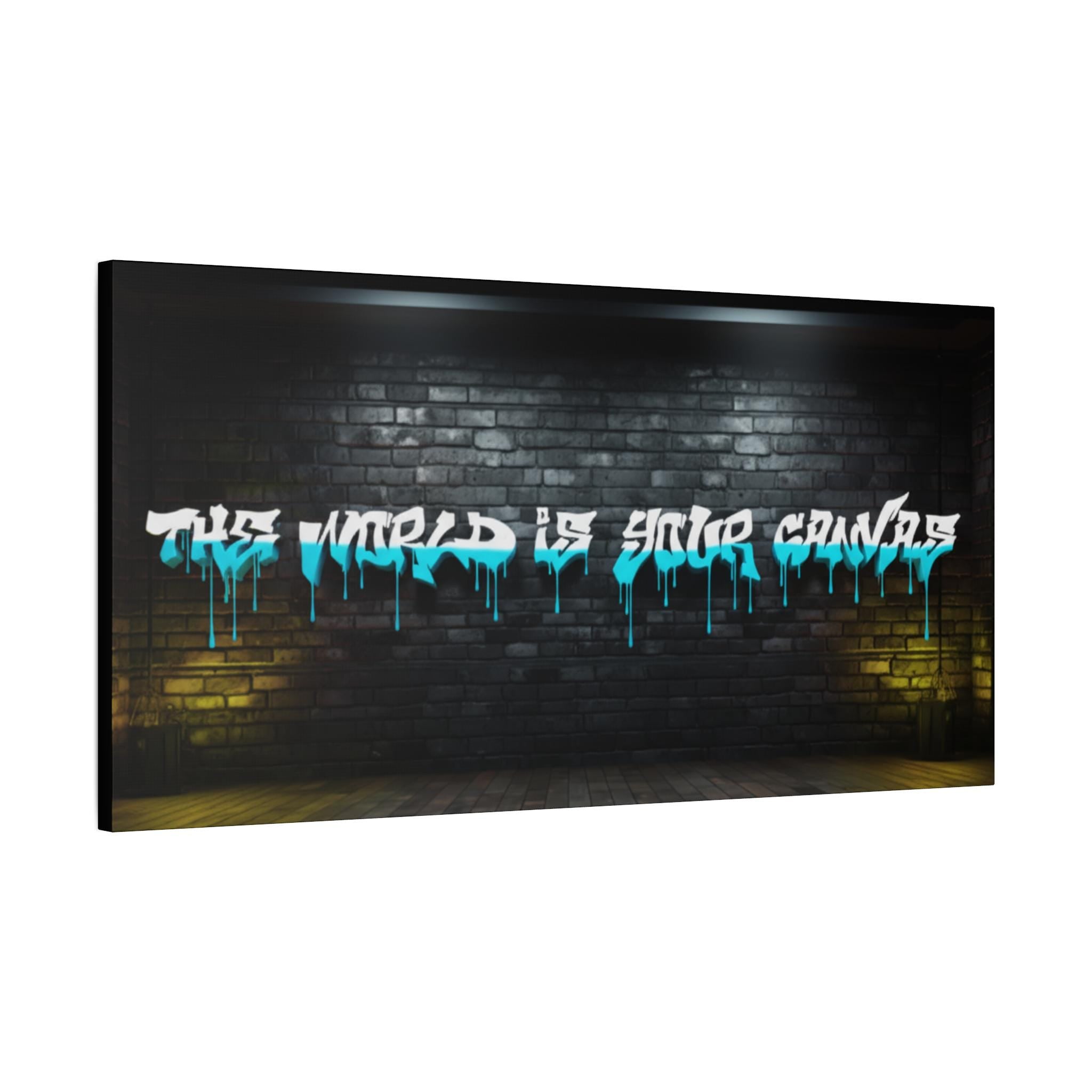 Graffiti "The World Is Yours" Matte Canvas