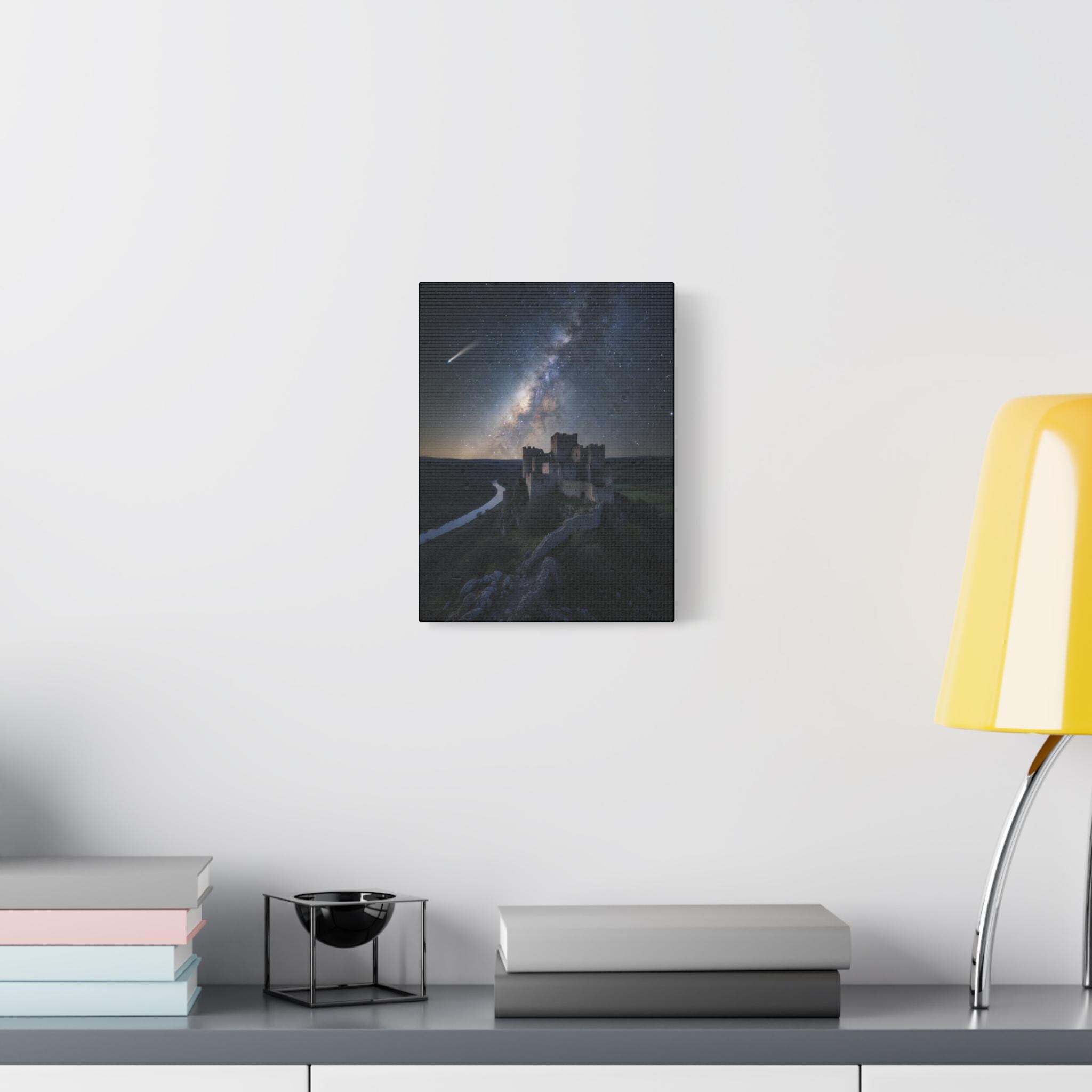Milky Way Castle Night Sky Matte Canvas