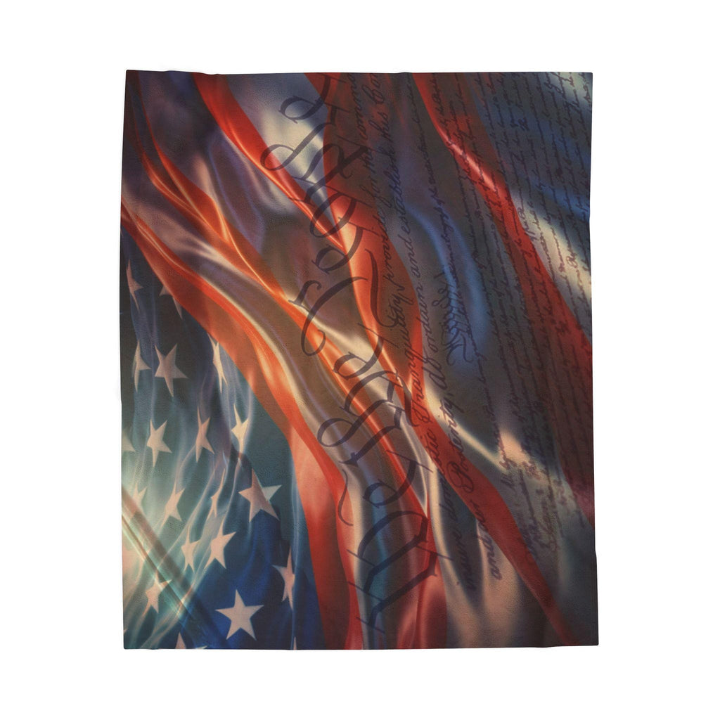 American Flag Wave blanket | Patriotic Stars Stripes Velveteen Plush