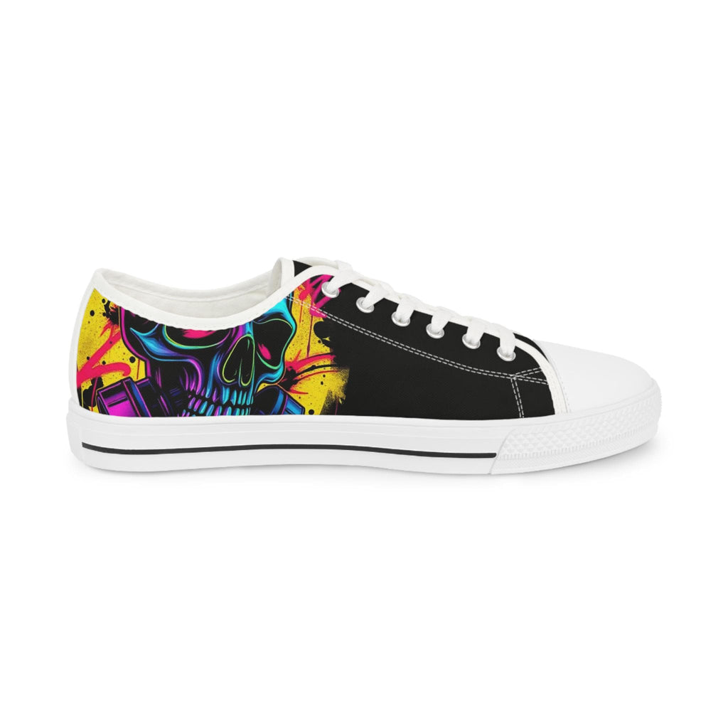 Neon Skull Sneakers | Low Top Shoes, Streetwear Art