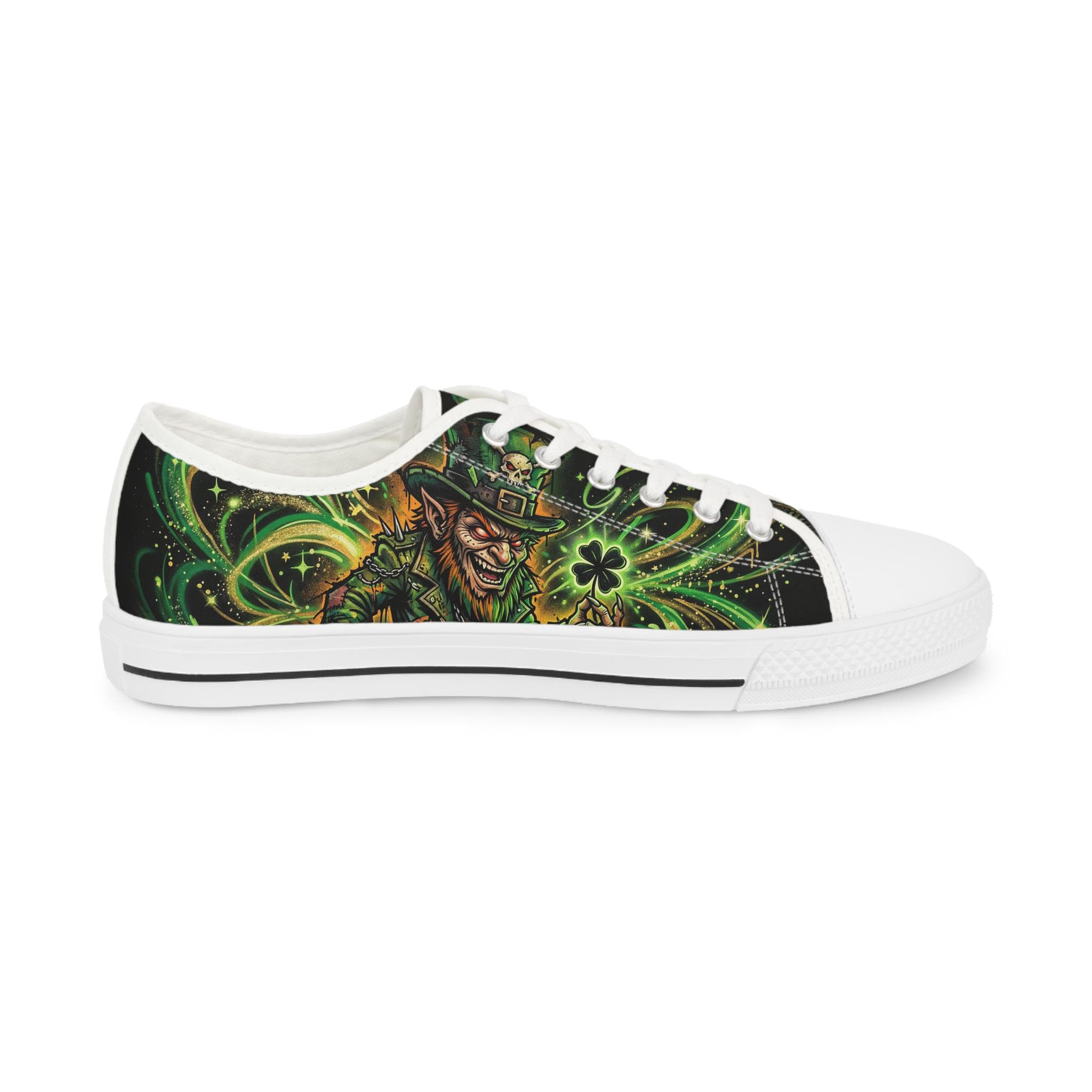 Leprechaun and Shamrock Sneakers | Low Top Shoes