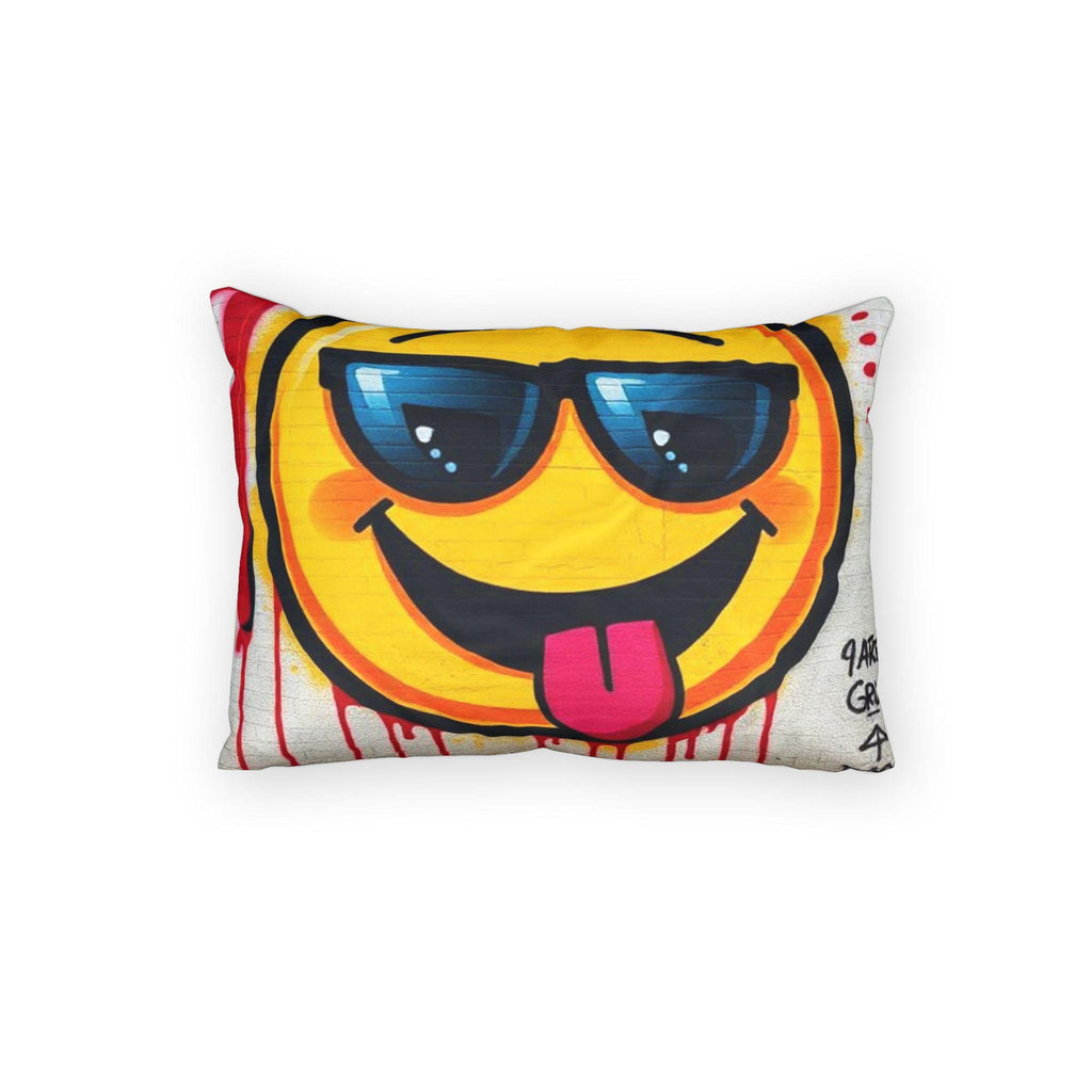 Sunglasses Tongue-Out Smiley Pillow Sham | Emoji Face Pillowcase