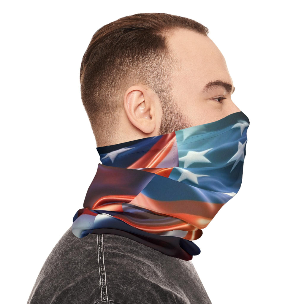American Flag Waves Neck Gaiter | Patriotic Stars Stripes Face Covering